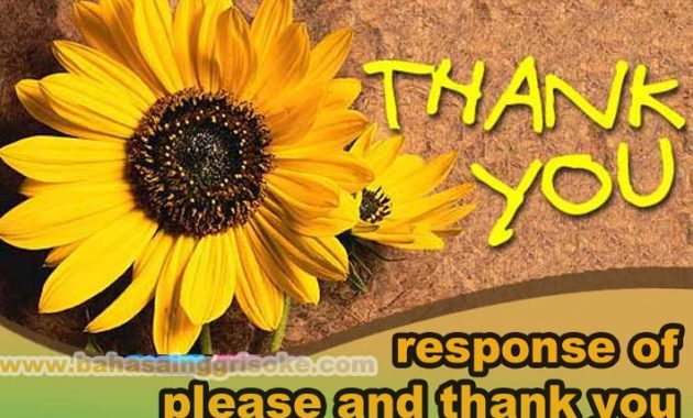 contoh response of please and thank you
