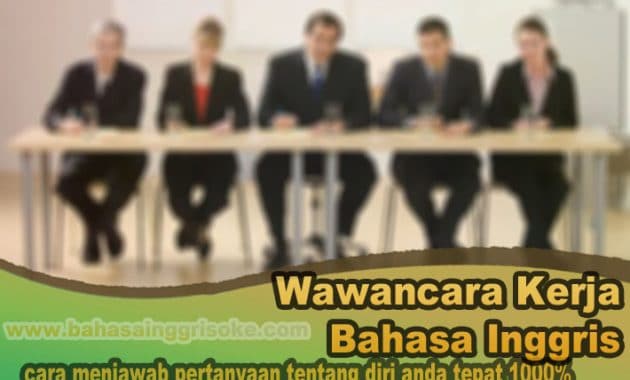 wawancara kerja dalam bahasa inggris