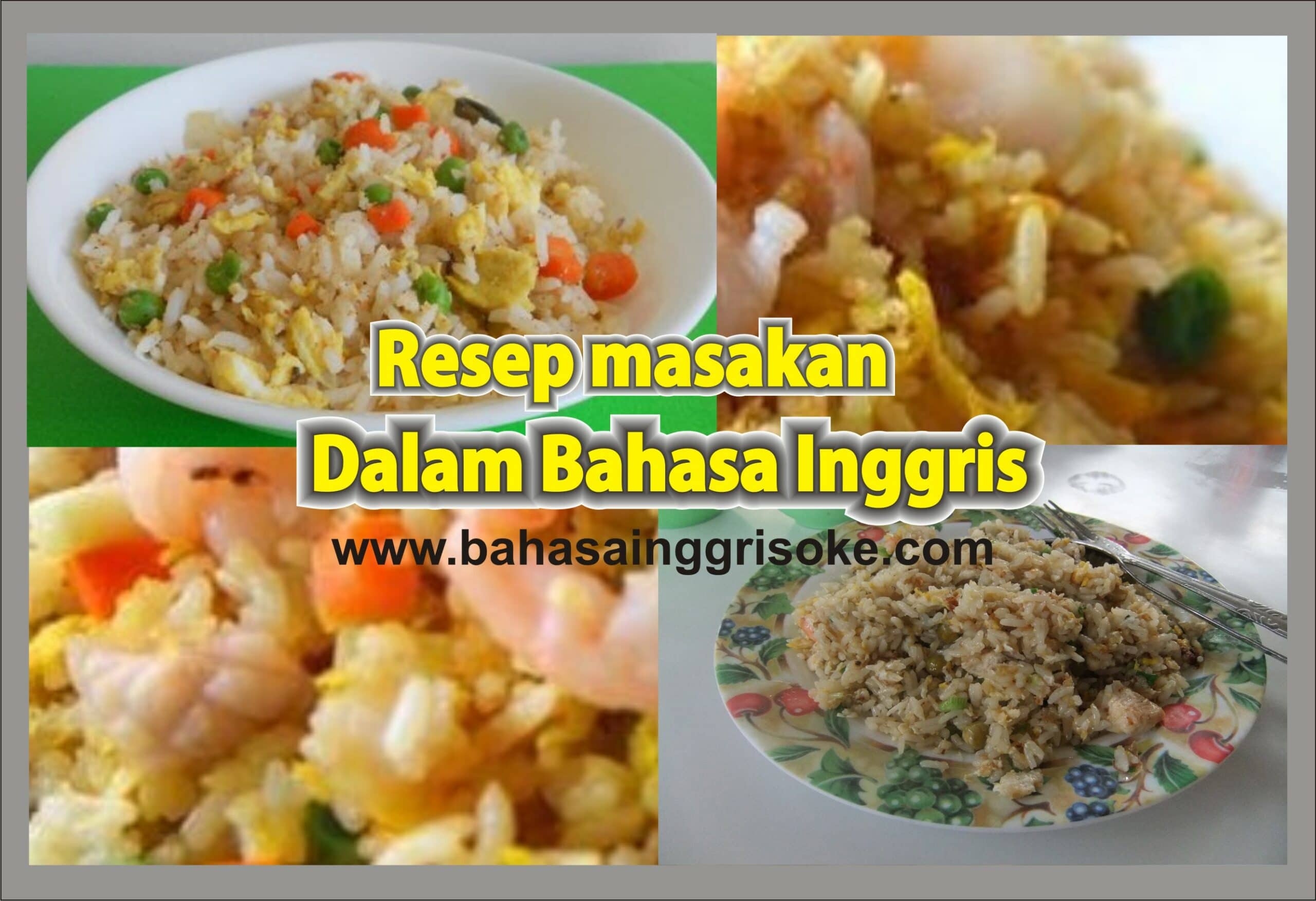 Kumpulan Koleksi Resep  Makanan Dalam Bahasa  Inggris  