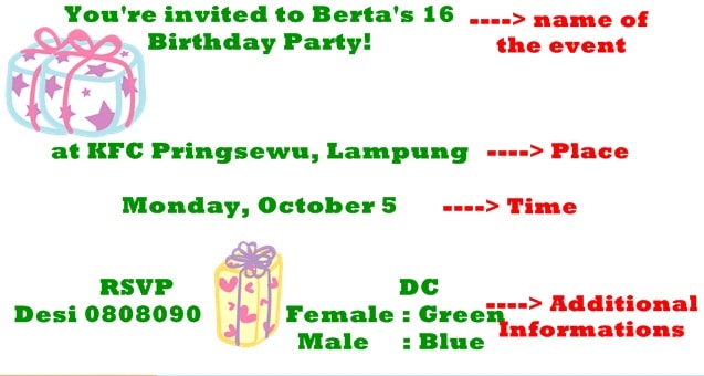 Invitation Card Atau Kartu Undangan Bukuinggriscoid