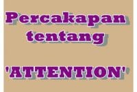 Contoh Percapan tentang Attention