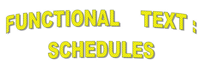 Functional Text-Schedules