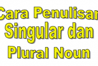 Cara Penulisan Kata Benda Singular dan Plural