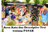 Kosa Kata dan Descriptive Text Singkat tentang Market atau Pasar