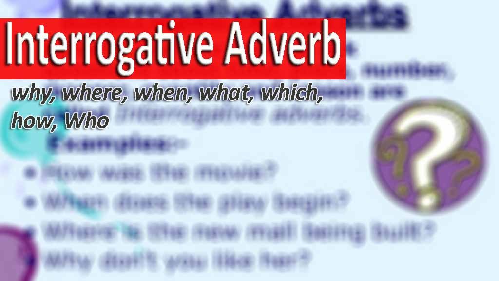 penjelasan Interrogative Adverb